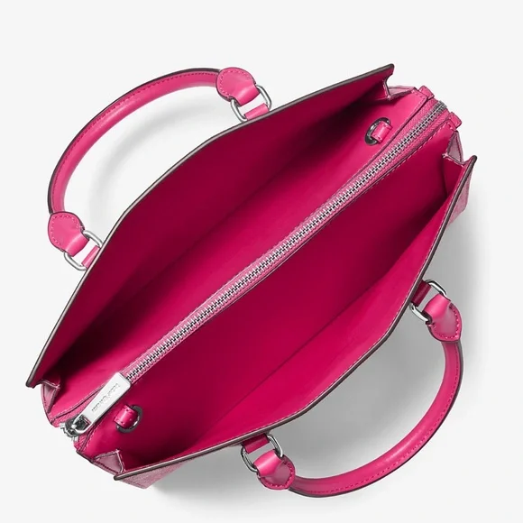 Michael Kors Sheila Medium Ombré Signature CZ Logo Satchel Crossbody Center - Picture 5 of 16